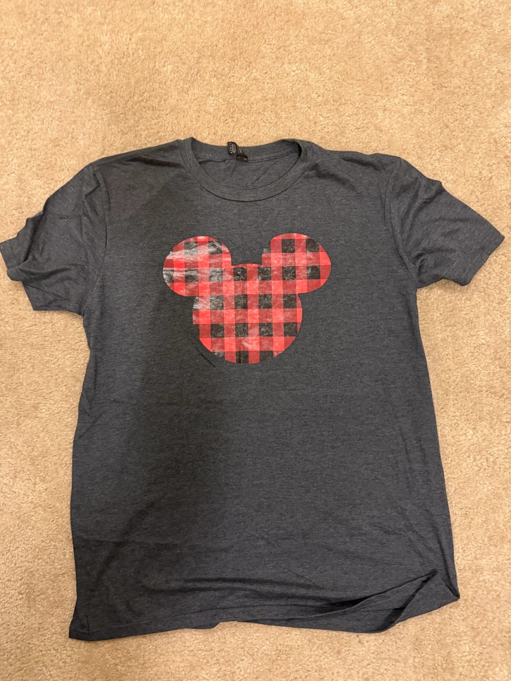 Disney adult Buffalo plaid tshirt